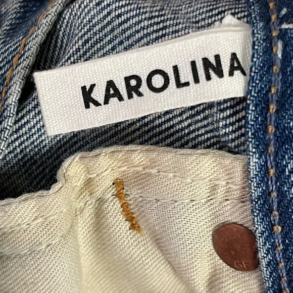 GRLFRND Jeans Karolina High Rise Jean size 26 in a little more love distressed - Picture 10 of 16